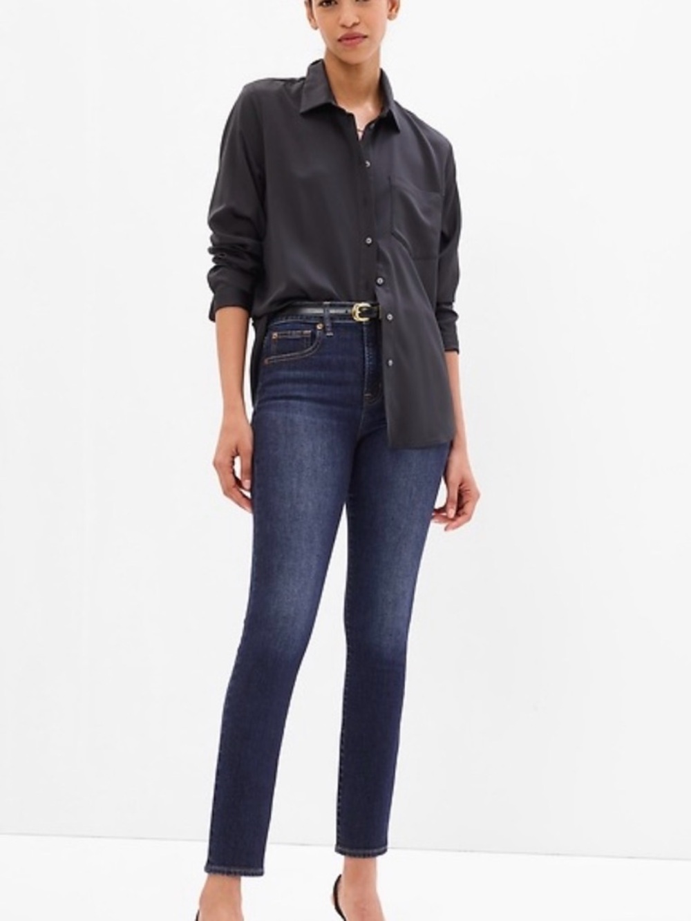 GAP Women's Skinny Jeans in Dark Indigo Wash